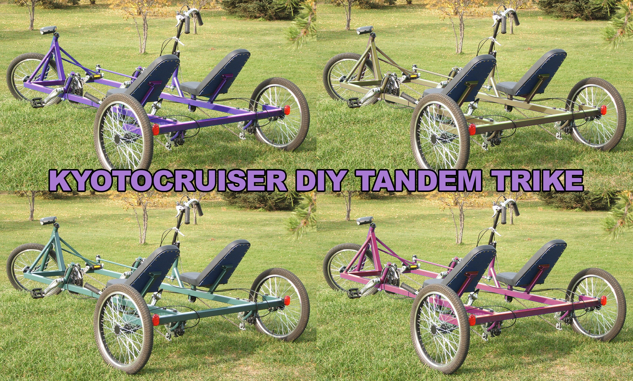 Sociable Tandem Trike - diy tandem delta trike